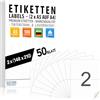 ELES VIDA 50 fogli di etichette autoadesive DIN A5 (100 etichette) - 2 per foglio A4 210 x 148 mm, stampabili, superficie bianca opaca, compatibili con stampanti a getto d'inchiostr e laser - MADE IN GERMANY