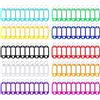 Ailiver Portachiavi con etichette scrivibili, portachiavi in plastica con passanti, 10 colori intercambiabili (100)