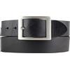 BELTINGER Cintura in denim di pelle bovina pieno fiore 4 cm | Cintura in denim per donna uomo 40mm | Cintura in pelle con doppia fibbia | Nero 80cm