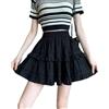 Tooe Y2K Preppy Minigonna Donna Lolita Corte Coquette Balletcore Pieghe Skater Gonna Volant Flared Lingerie Gonne, nero, XL