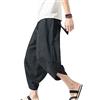 Sunma Pantaloni Aladino Harem Uomo Baggy Hippie Pantaloni Larghi Estate 3/4 Pantaloni