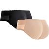 SUIUOI 2 PZ Slip Hip Lift Senza Cuciture, Donne Butt Lifter Shapewear Imbottito Controllo Pancia Boyshort Biancheria Intima Traspirante, Butt Lifter Mutandine Imbottite, Butt Sculpting Finto