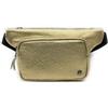 PASSIONE Marsupio elegante e leggero da Donna - 2 tasche - Vera pelle laminato color oro - Metallizzato - Cintura in cotone - Made in Italy