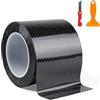 EFUTURETIME Nastro Fibra di Carbonio Autoadesiva Nero Lucido 10cm × 10m | Protezione per Paraurti per Auto Antigraffio, Strisce Decorative Adesive per Bagagliaio, Bicicletta, Moto, Mobili