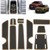 BSTW Compatibile con Jeep Avenger SUV 2023 2024 2025 2026 Tappetini Antiscivolo per Jeep Avenger EV Hybrid 4x4 4XE Tappetini in Gomma per Console Centrale, Porta Bicchieri, Scanalatura Porta (Giallo)