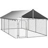 Homgoday Cuccia per cani da esterno con tetto, 400 x 200 x 150 cm, cuccia per cuccioli di cane, recinto da giardino, recinto per cani, cuccioli, gatti e conigli, animali e accessori per animali