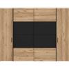 Forte Armadio DALATE 270, Guardaroba, Ante Scorrevoli Grande Camera da Letto Ante Battenti Stile Industriale, 4 Ante, Decoro Legno: Rovere Catania/Nero, 270x210x61 cm