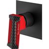 Mariner Lamborghini Hyper rubinetto doccia, per corpo incasso, HYP1990-NO+LEV001C-CFL, Lamborghini Hyper matt black [Rubinetteria Bagno > Rubinetteria Doccia]