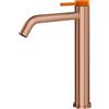 Mariner Lamborghini Spectra rubinetto lavabo in acciaio inox con corpo del rubinetto rialzato, SPE9952-PRS+SPE0099-FB, Lamborghini Spectra brushed copper [Rubinetteria Bagno > Rubinetteria Lavabo]