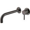 Mariner Lamborghini by Mariner Spectra rubinetto lavabo a parete in acciaio inox, per corpo incasso, SPE1000-PGM+SPE0058-PGM, Lamborghini Spectra brushed titanium [Rubinetteria Bagno > Rubinetteria Lavabo]