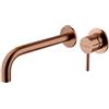 Mariner Lamborghini by Mariner Spectra rubinetto lavabo a parete in acciaio inox, incluso corpo incasso, SPE1000-PRS+INT0037-PRSTL+SPE0058-PRS, Lamborghini Spectra brushed copper [Rubinetteria Bagno > Rubinetteria Lavabo]