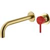 Mariner Lamborghini by Mariner Spectra rubinetto lavabo a parete in acciaio inox, per corpo incasso, SPE9900-POB+SPE0103-FL+SPE0058-POB, Lamborghini Spectra brushed aurea [Rubinetteria Bagno > Rubinetteria Lavabo]