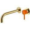 Mariner Lamborghini by Mariner Spectra rubinetto lavabo a parete in acciaio inox, per corpo incasso, SPE9900-POB+SPE0103-FB+SPE0058-POB, Lamborghini Spectra brushed aurea [Rubinetteria Bagno > Rubinetteria Lavabo]