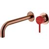 Mariner Lamborghini by Mariner Spectra rubinetto lavabo a parete in acciaio inox, per corpo incasso, SPE9900-PRS+SPE0103-FL+SPE0058-PRS, Lamborghini Spectra brushed copper [Rubinetteria Bagno > Rubinetteria Lavabo]