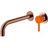 Mariner Lamborghini by Mariner Spectra rubinetto lavabo a parete in acciaio inox, per corpo incasso, SPE9900-PRS+SPE0103-FB+SPE0058-PRS, Lamborghini Spectra brushed copper [Rubinetteria Bagno > Rubinetteria Lavabo]