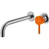 Mariner Lamborghini by Mariner Spectra rubinetto lavabo a parete in acciaio inox, incluso corpo incasso, SPE9900-IN+SPE0103-FB+INT0037-INTL+SPE0058-IN, Lamborghini Spectra brushed stainless steel [Rubinetteria Bagno > Rubinetteria Lavabo]