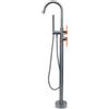 Mariner Lamborghini Spectra rubinetto vasca freestanding in acciaio inox, per corpo incasso, SPE9991-IN+SPE0090-FB, Lamborghini Spectra brushed stainless steel [Rubinetteria Bagno > Rubinetteria Vasca]