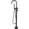 Mariner Lamborghini Spectra rubinetto vasca freestanding in acciaio inox, incluso corpo incasso, SPE9991-PGM+SPE0090-FL+FIX0090TL, Lamborghini Spectra brushed titanium [Rubinetteria Bagno > Rubinetteria Vasca]