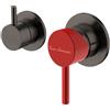 Mariner Lamborghini Spectra rubinetto vasca/doccia in acciaio inox per 2-3 uscite, incluso corpo incasso, SPE9900-PGM+SPE0103-FL+INT0037-PGMTL+SPE1002-PGM+DEX0030-PGMTL, Lamborghini Spectra brushed titanium [Rubinetteria Bagno > Rubinetteria Doccia]