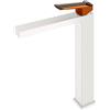 Mariner Lamborghini Hyper rubinetto lavabo con corpo del rubinetto rialzato, HYP9952-BO+LEV001-CFB, Lamborghini Hyper arctic white [Rubinetteria Bagno > Rubinetteria Lavabo]