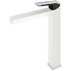 Mariner Lamborghini Hyper rubinetto lavabo con corpo del rubinetto rialzato, HYP9952-BO+LEV001-BONO, Lamborghini Hyper arctic white [Rubinetteria Bagno > Rubinetteria Lavabo]