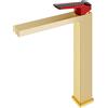 Mariner Lamborghini Hyper rubinetto lavabo con corpo del rubinetto rialzato, HYP9952-OS+LEV001-CFL, Lamborghini Hyper noble gold [Rubinetteria Bagno > Rubinetteria Lavabo]