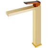 Mariner Lamborghini Hyper rubinetto lavabo con corpo del rubinetto rialzato, HYP9952-OS+LEV001-CFB, Lamborghini Hyper noble gold [Rubinetteria Bagno > Rubinetteria Lavabo]