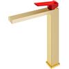 Mariner Lamborghini Hyper rubinetto lavabo con corpo del rubinetto rialzato, HYP9952-OS+LEV001-FL, Lamborghini Hyper noble gold [Rubinetteria Bagno > Rubinetteria Lavabo]