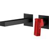 Mariner Lamborghini by Mariner Hyper rubinetto lavabo a parete, per corpo incasso, HYP9911-NO+LEV001C-FL+BOQ0258-NOTL, Lamborghini Hyper matt black [Rubinetteria Bagno > Rubinetteria Lavabo]