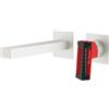 Mariner Lamborghini by Mariner Hyper rubinetto lavabo a parete, per corpo incasso, HYP9911-BO+LEV001C-CFL+BOQ0258-BOTL, Lamborghini Hyper arctic white [Rubinetteria Bagno > Rubinetteria Lavabo]