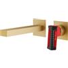 Mariner Lamborghini by Mariner Hyper rubinetto lavabo a parete, incluso corpo incasso, HYP9911-OS+LEV001C-CFL+INT0055-00TL+BOQ0258-OSTL, Lamborghini Hyper noble gold [Rubinetteria Bagno > Rubinetteria Lavabo]