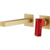 Mariner Lamborghini by Mariner Hyper rubinetto lavabo a parete, incluso corpo incasso, HYP9911-OS+LEV001C-FL+INT0055-00TL+BOQ0258-OSTL, Lamborghini Hyper noble gold [Rubinetteria Bagno > Rubinetteria Lavabo]