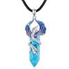 HUKKUN Donna argento 925 volpe/tartarughe/maialino/fenice/cardinali uccello/cavalli catena volpe gioielli regalo, 50.8 cm, Argento sterling, Non pietra preziosa