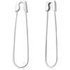 CHIC & ARTSY - Orecchini in argento sterling 925 a forma di spilla di sicurezza, clip di carta, stile punk, unisex, solidarietà e pace, 6.8 milímetros, Argento sterling