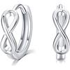 CUOKA MIRACLE Orecchini infinito Orecchini a cerchio in argento sterling 925 per donna Orecchini a cerchio con simbolo dell'infinito per bambine girls