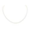 namana Collana Perle Donna in Argento 925, Collana Argento con Perle d'Acqua Dolce Coltivate Bianche da 7 mm, Collana Donna da 40-45 cm