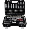 ROYALTY LINE, Set chiavi a bussola da 108 pezzi - Cassetta porta attrezzi in alluminio - Attrezzi per riparazione auto - Valigetta da trasporto - Argento - 38,5 x 28 x 8 cm