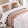 DAYDAY helper Copri Letto per Piedi del Letto, Motivo a Righe, Beige, Decorazione per Biancheria da Letto, Sciarpa, Lenzuola, tovagliolo per Letto, 240 x 50 cm