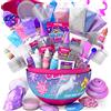GirlZone Regali per Ragazza Uova Unicorno Sorpresa di Slime per Bambini Tutto per fabbricare la Tua Melma - Kit Slime Fluffy Uovo Sorpresa - Fabbrica Slime luccicante con Il Uovo Unicorn per Bambina
