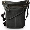 Hebetag Xieben In Pelle Borsa Gamba A Goccia Per Uomo Donna Moto In Sella A Bicicletta In Bicicletta Multi-purpose In vita Coscia Marsupio Bum Tasca Escursionismo Sportivo Custodia In Campeggio Deep Gray