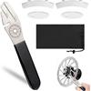 KATIMI 5 Pezzi Freno a Disco, Strumento Allineamento della Bici in Acciaio Inossidabile, Strumento di Allineamento a Disco a 3 Scanalature, con Regolazione del Freno a Disco e Borsa, per Biciclette