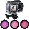 FitStill Custodia subacquea impermeabile 164FT/50M compatibile con DJI Osmo Action 5 Pro/Action 4/Action 3/ Custodia protettiva con 3 accessori filtro per Action 5 Pro/4/3 fotocamera