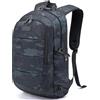 Tzowla Zaino Porta PC Universitari Uomo e Donna,Zaino da Viaggio Impermeabile Antifurto di Ricarica USB e Serratura per Notebook da 15/15,6 Pollici,Zaino da Giorno Sottile Lavoro Business-BluCamo