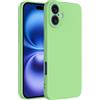 Captor Cover iPhone 16 Plus Custodia Colorata in Silicone Liquido, Bordo Rialzato per Schermo e Protezione Fotocamera, Morbida Con Microfibra Interna per iPhone 16 Plus Cover (Verde)