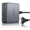 Rocoren 270W Caricatore USB C Multiplo, GaN 6 Porte PD 100W QC4.0 PPS 2-Laptop Stazione di Ricarica Alimentatore USB Compatibile con MacBook Pro Air Len0vo HP iPh0ne 16 15 Galaxy Steam Deck e altro