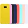 HereMore 8x Cover per Samsung Galaxy A5 2017, Custodia Morbido in Matt Silicone Gel Anti-graffio Antiurto Cover Protezione Case, Rosso,Blu Scuro,Rosa Scuro,Verde,Giallo, Rosa, Nero, Bianco