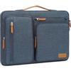 MOSISO 13 pollici Custodia Laptop, 13 pollici Custodia PC Compatibile con MacBook Air M5 M4 M3 M2 M1 2026-2018/Neo/Pro M2 M1, Lato Aperto Borsa con 4 Cerniera Tasche&Maniglia, Blu Foschia