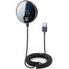 eppfun Trasmettitore FM & Ricevitore Bluetooth per auto con display a LED, supporto uscita AUX e riproduzione di musica con scheda microSD