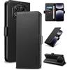 Yunubeyii Cover Libro per Xiaomi Redmi Note 14 Pro/Pro+ 5G/Poco X7 - [Blocco RFID] Luxury PU Leather Portafoglio Card Holder Magnetic Phone Custodia con Kickstand, Cover Protettiva Antiurto, Nero