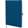finocam Taccuino Nexo Copertina Rigida Dotted Blu Marino, Taccuino Grande con Fogli Microforati, Tasca e Portapenna, 72 Fogli, Ideale per Bullet Journal